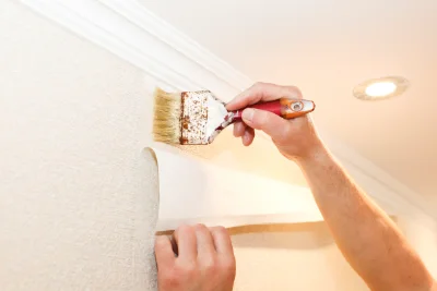 Pose de papier peint à Lama — revêtements muraux et toiles de verre